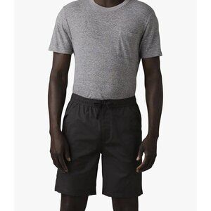NEW PrAna Double Peak E-Waist Short Charcoal Mens XL Ripstop Lightweight Wicking